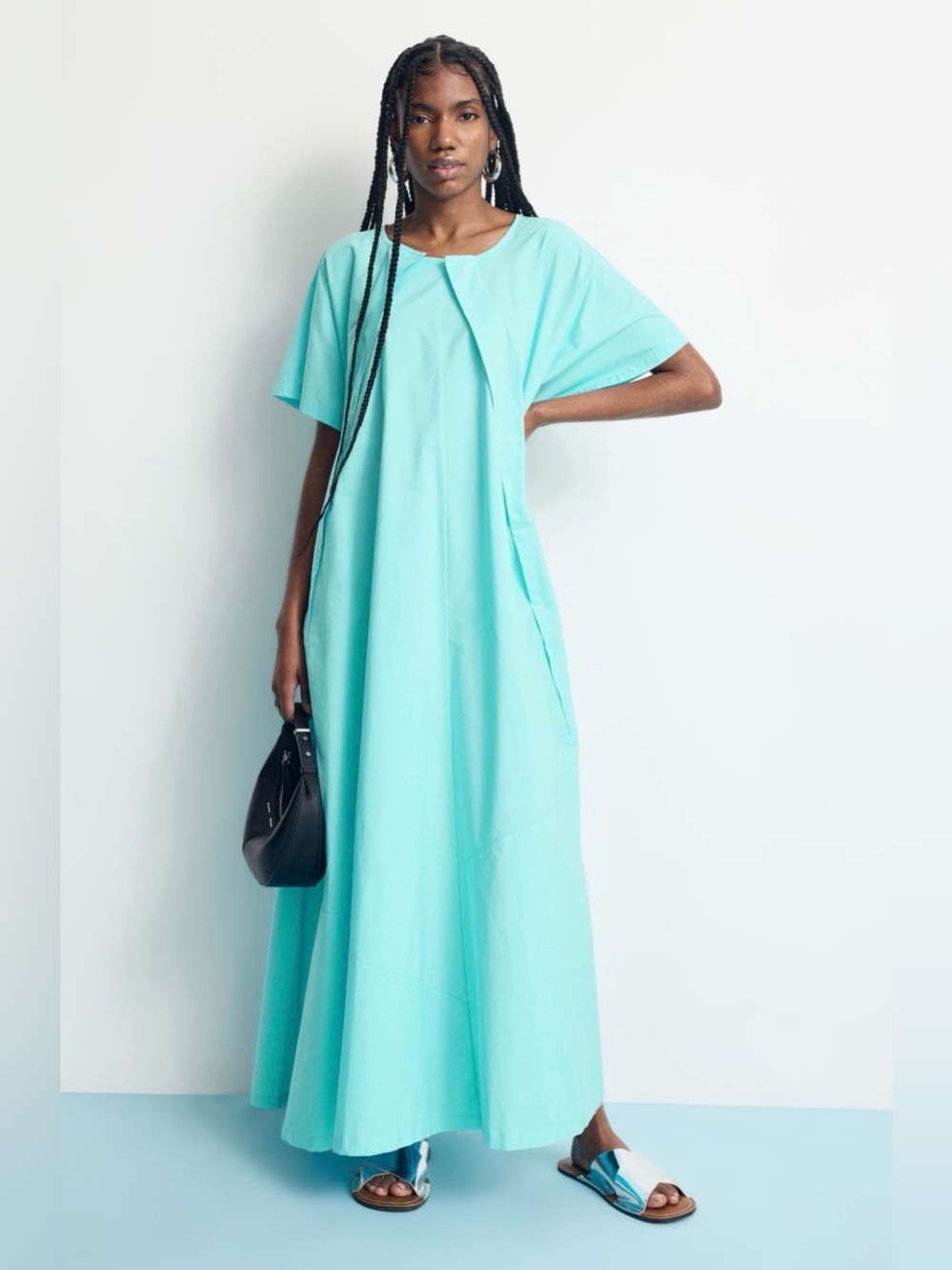 MM6 Maison Margiela~Blue Cotton Poplin Maxi Dress~Size 38 (US S)~$820~